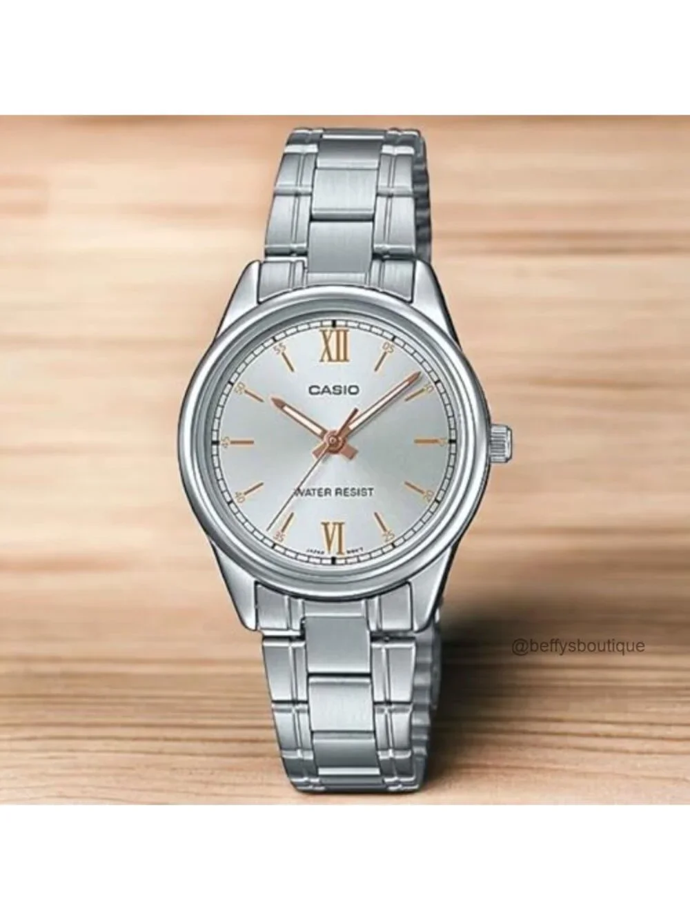 Casio Women's Stainless Steel Quartz Analog Dress Watch, 28mm, Water Resistant